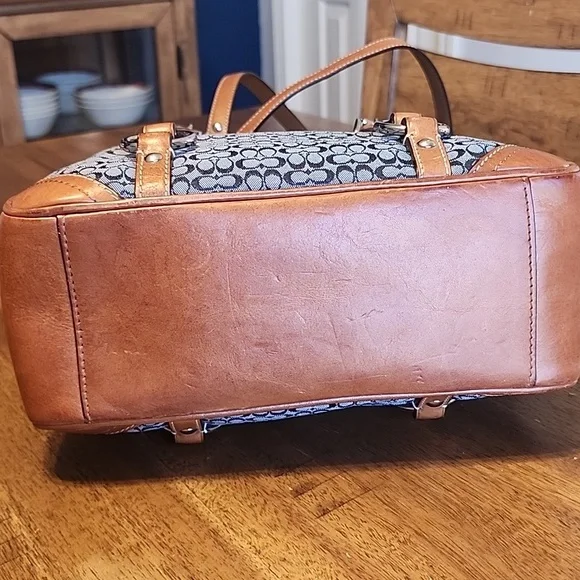 Coach Vintage Micro Kissing C's Denim Tote Euc - Picture 5 of 16